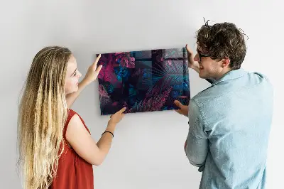 Egzotikus virágok mintás fali mágnestábla