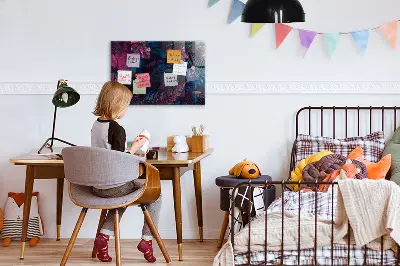 Egzotikus virágok mintás fali mágnestábla