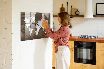 Mágneses világtérkép fali tábla