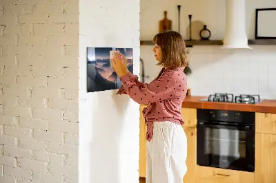 Hegycsúcsok táj mintás fali mágneses tábla