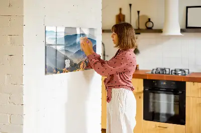 Hegyi táj mintás fali mágneses tábla