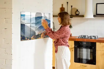 Hegyi táj mintás fali mágneses tábla