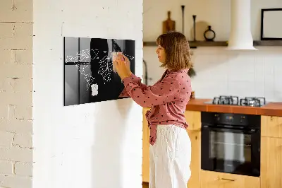 Modern világtérkép mintás fali mágneses tábla