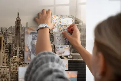 Városi tájkép mintás fali üzenőtábla