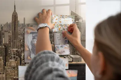 Városi tájkép mintás fali üzenőtábla