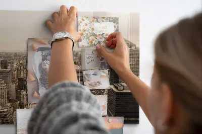 Városi tájkép mintás fali üzenőtábla
