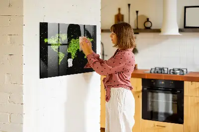Mágneses világtérkép fali tábla