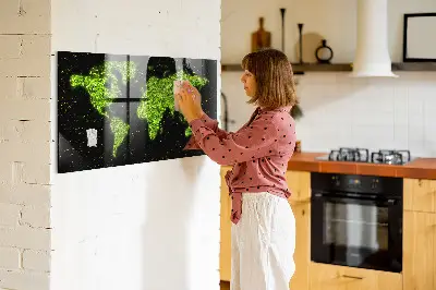 Mágneses világtérkép fali tábla