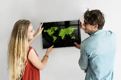 Mágneses világtérkép fali tábla