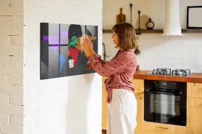 Világtérkép mintás fali üzenőtábla
