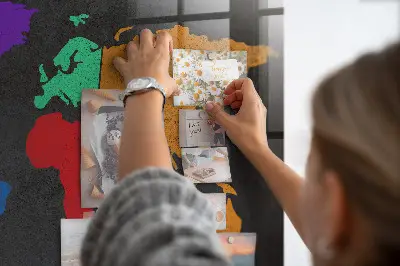 Világtérkép mintás fali üzenőtábla