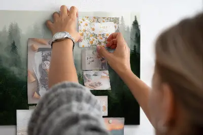 Ködös erdő mintás fali mágneses tábla