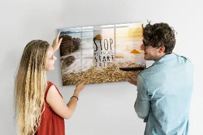 Motivációs feliratos fali mágneses tábla