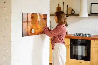 Nagy méretű mágneses világtérkép falra