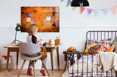 Nagy méretű mágneses világtérkép falra