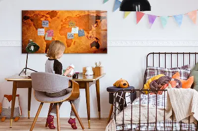 Nagy méretű mágneses világtérkép falra