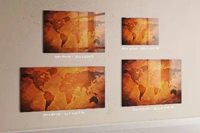 Nagy méretű mágneses világtérkép falra