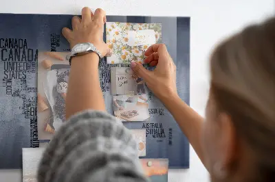 Mágneses fali világtérkép felirattal