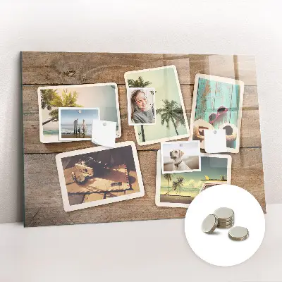 Mágneses fali tábla Polaroid fényképekhez