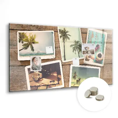 Mágneses fali tábla Polaroid fényképekhez