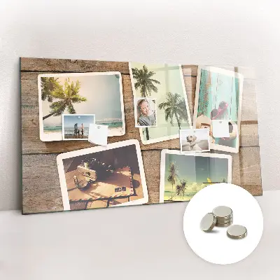 Mágneses fali tábla Polaroid fényképekhez