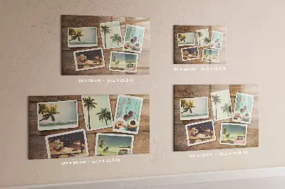 Mágneses fali tábla Polaroid fényképekhez