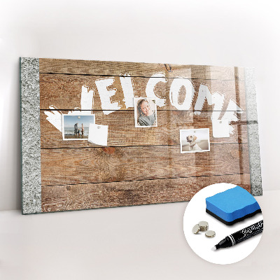 Írható mágnestábla Üdvözlő tábla