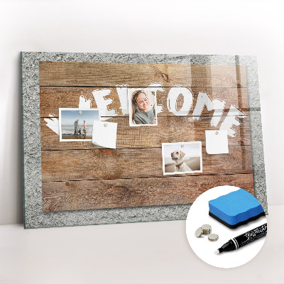 Írható mágnestábla Üdvözlő tábla