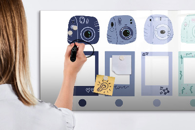 Írható mágneses tábla Polaroid keretek