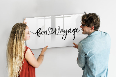 Mágneses tábla markerrel Bon voyage felirat