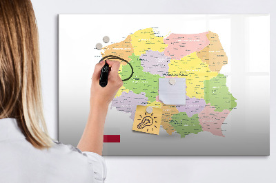 Mágneses rajztábla Lengyelország térképe