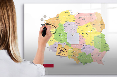 Mágneses rajztábla Lengyelország térképe