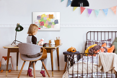 Törölhető tábla Lengyelország térképe