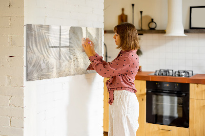 Törölhető tábla Egy pálmafa árnyéka a homokban