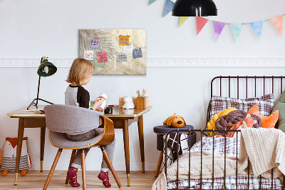 Mágneses írótábla Egy pálmafa árnyéka a homokban