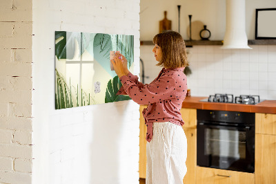 Mágneses rajztábla Monstera levelek