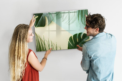 Írható mágneses tábla Monstera levelek