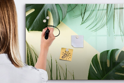 Mágneses rajztábla Monstera levelek