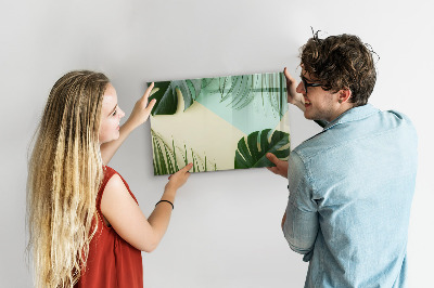 Mágneses rajztábla Monstera levelek