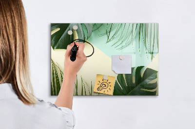 Mágneses rajztábla Monstera levelek