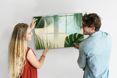 Mágneses rajztábla Monstera levelek