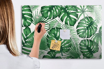 Mágneses tábla markerrel Monstera levelek