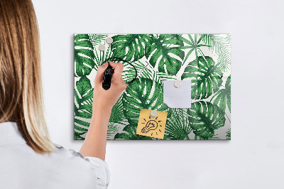 Mágneses tábla markerrel Monstera levelek