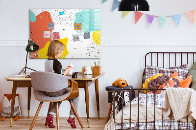 Írható mágneses tábla pop absztrakció