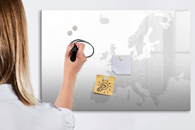Mágneses tábla markerrel Európa térkép