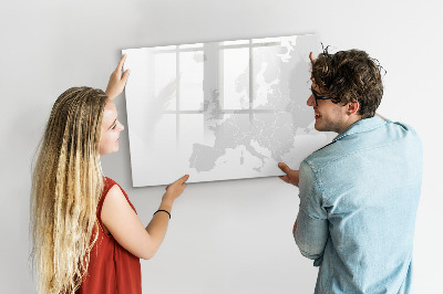 Írható mágneses tábla Európa térkép