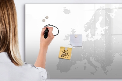 Mágneses tábla markerrel Európa térkép
