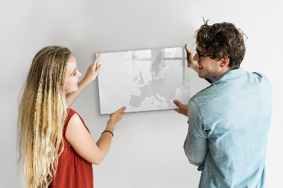 Mágneses tábla markerrel Európa térkép