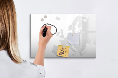 Mágneses tábla markerrel Európa térkép