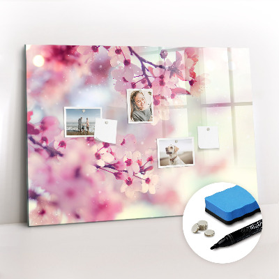 Írható mágneses tábla Tavaszi virágok